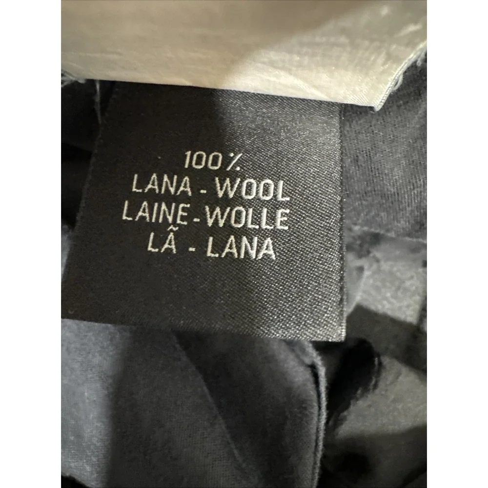 Ermenegildo Zegna 40R Dark Gray 100% Wool‎ 75L102 Pleated Mens Dress Pants